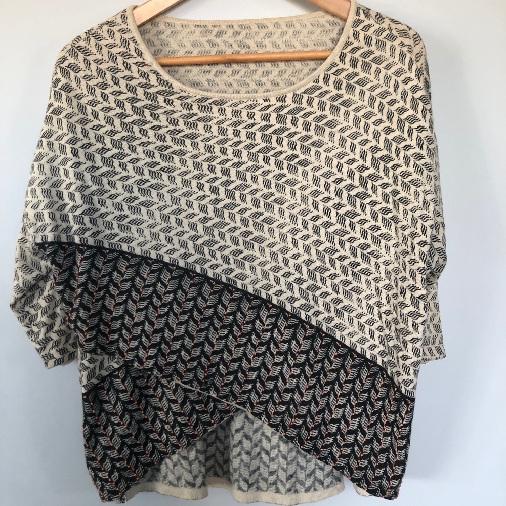 Anthropologie Moth Tiered Cross-front Sweater